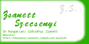 zsanett szecsenyi business card